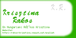 krisztina rakos business card